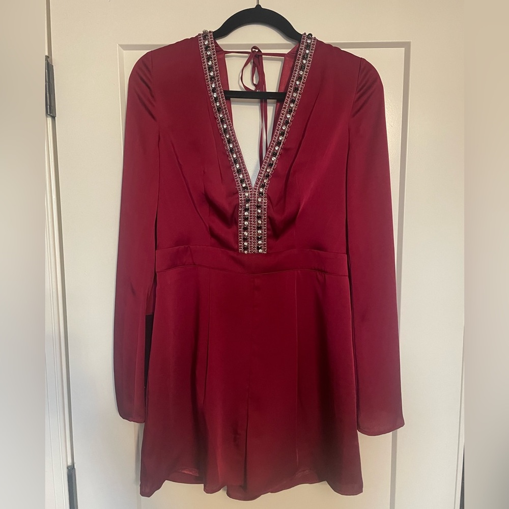 BEBE silk romper